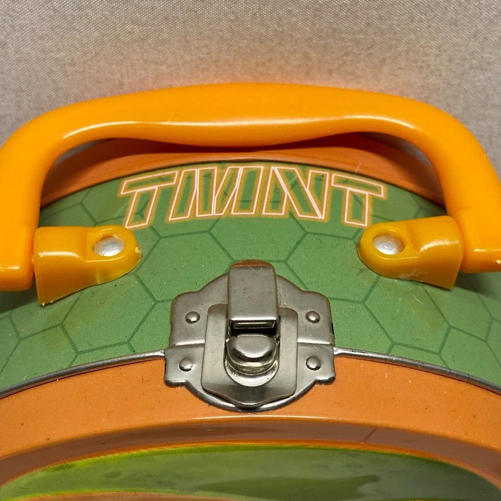TMNT Teenage Mutant Ninja Turtles Tin Box/Lunchbox W/ Handle-Michaelangelo MIKEY